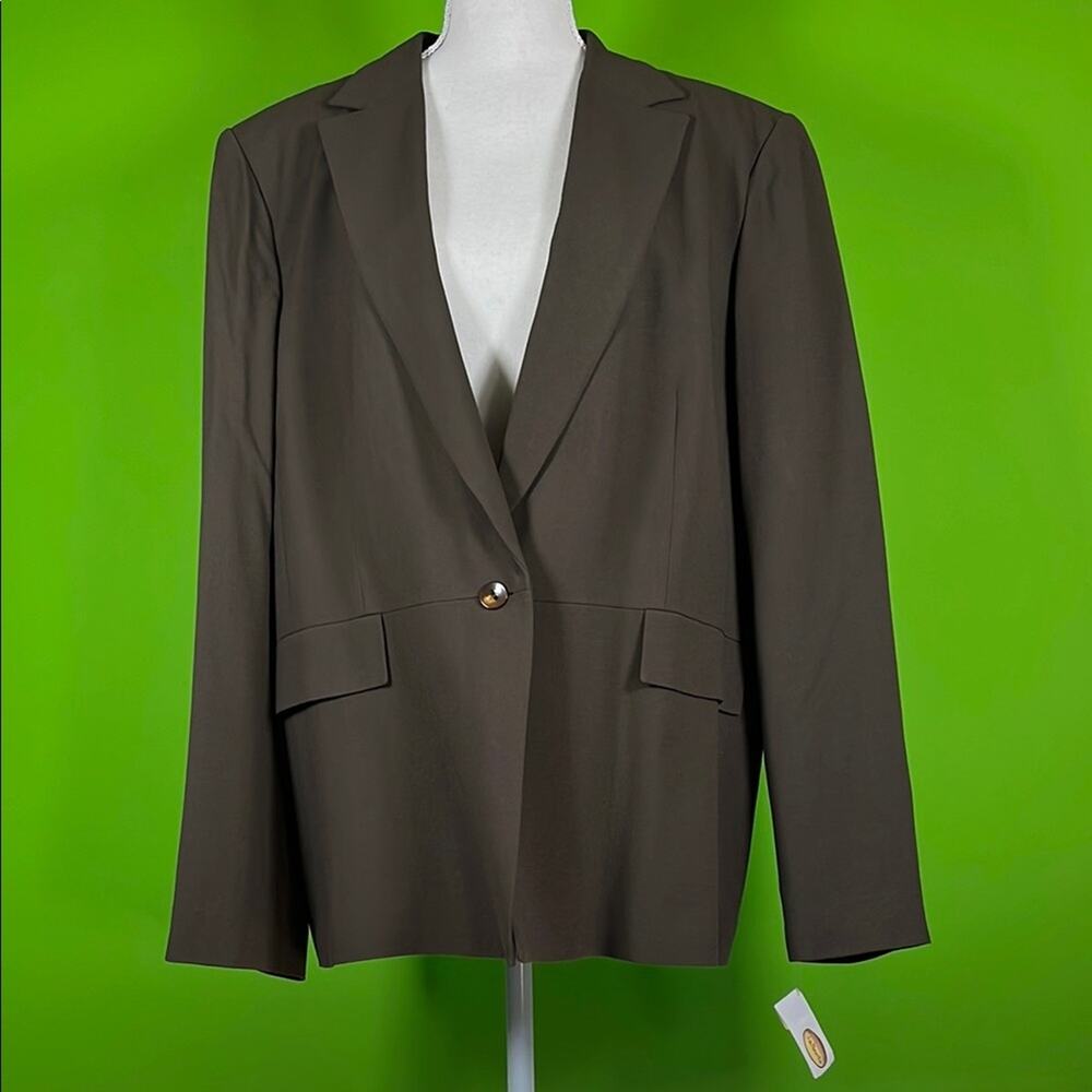 Vintage Talbots $228 Women's Olive Brown Blazer Size 20 NWT